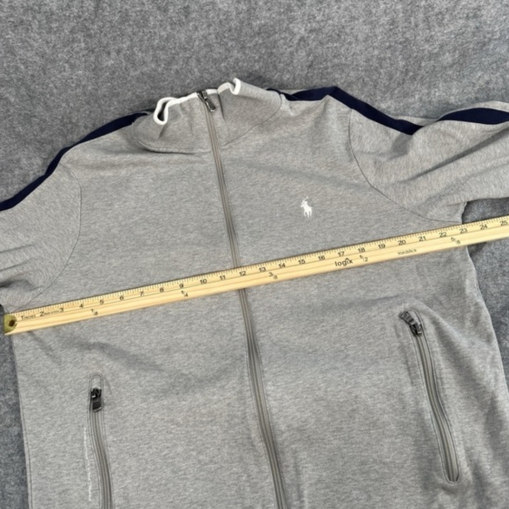 Polo Ralph Lauren Mens XL Heather Gray Full Double Zip Up Track Jacket - Picture 11 of 13